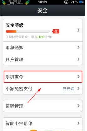 教你轻松开通支付宝手机宝令的具体步骤